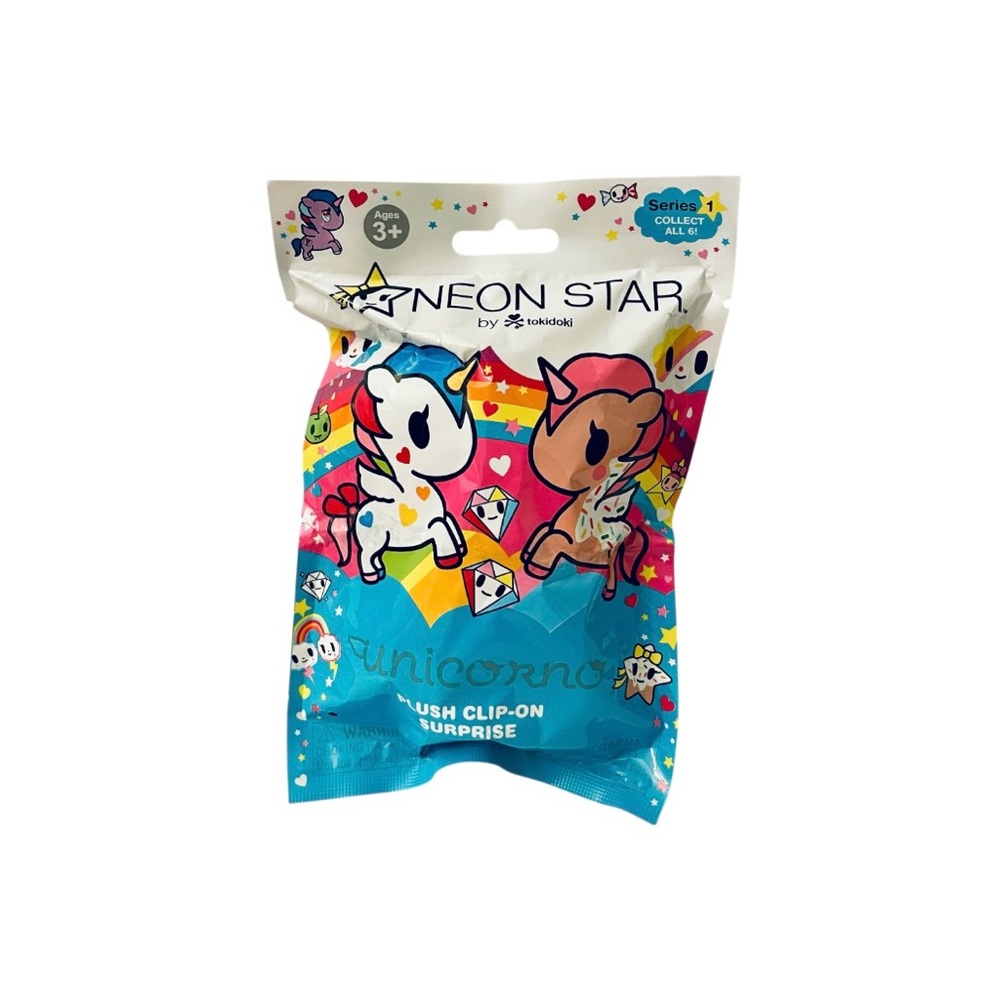 Tokidoki Neon Star Unicorno Plush Clip-on Surprise Blind Bag Series 1 HTF NIB